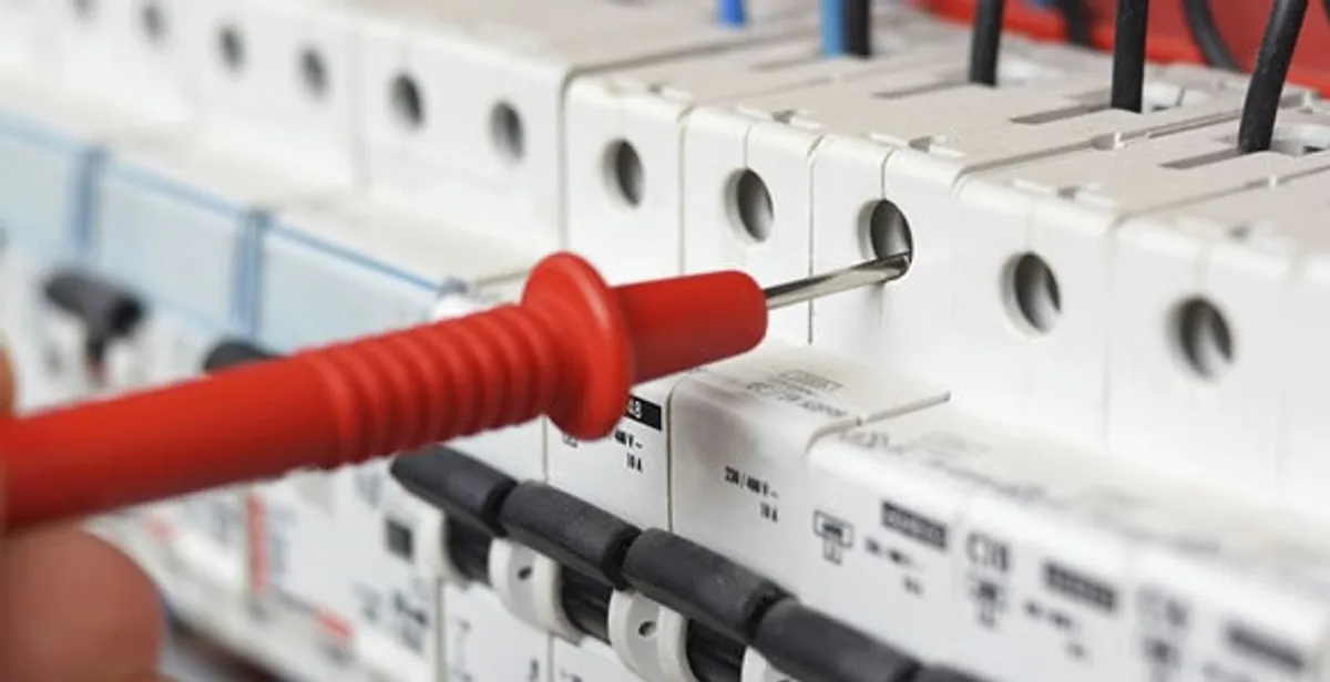 Electrical contractor testing circuit breakers during electrical repair in University Place, WA