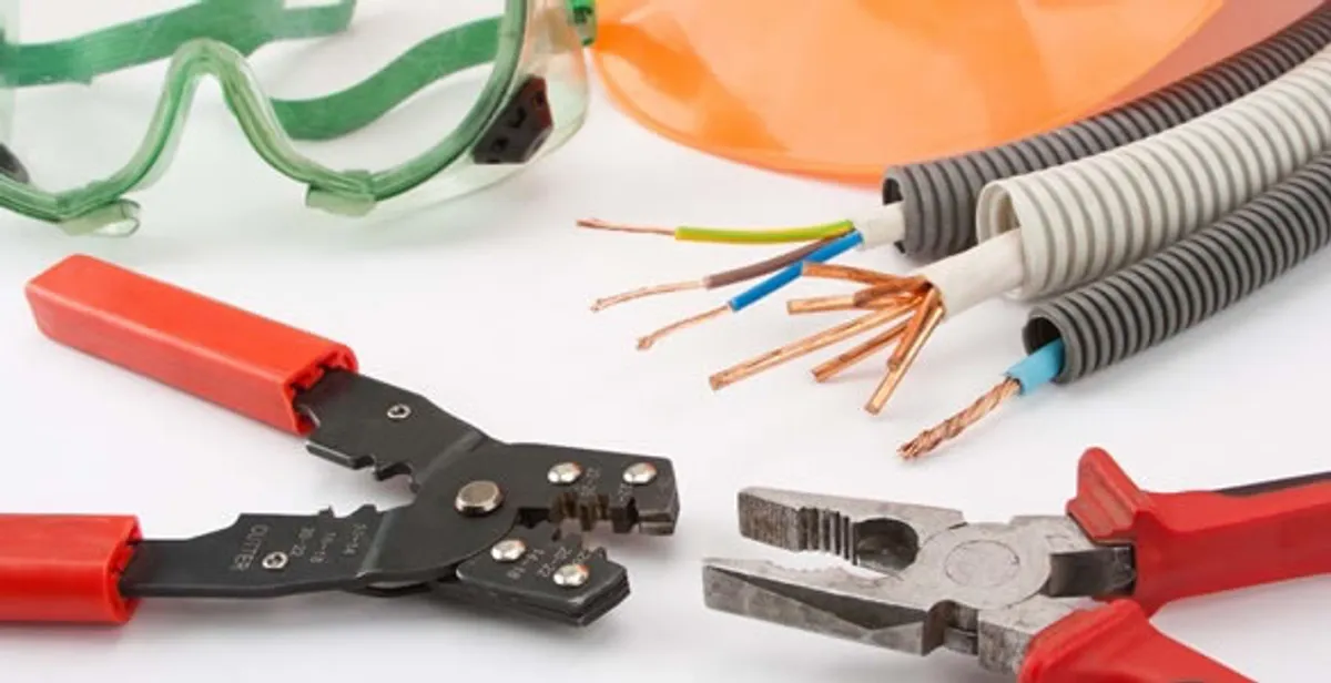 Electrical wiring repair with professional tools and safety equipment in Federal Way, WA