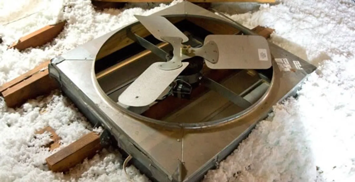 whole house fan installation services with attic-mounted ventilation unit in Tacoma, WA